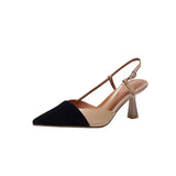 Summer New Baotou Sandals French Color Small Fragrant Wind Tip High Heels One-字 Button With Sandals Fine