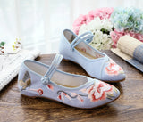 Zingj Shoes Single Shoes Jacquard Cotton Embroidered Cloth Shoes Spring And Autumn Style Daily Cheongsam Women's Singles