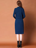 Knitted Dress In Autumn And Winter 2025 Two Sets Of Women's Long Thin Temperament Inside The Bottom Sweater