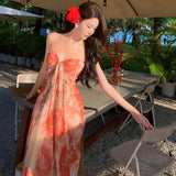 Zingj Style Positioning Print Strapless