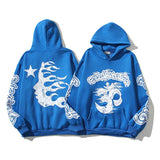 Style High Street Kanye Men And Women With The Same Hip-Hop Graffiti Print Hoodie Hoodie Couple Loose Jackets 211-0-Outfit