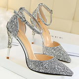 Shoes Heels 2022 New Woman Pumps Sequins High Heels Women Shoes Fashion Ladies Shoes Gold Sliver Stiletto Heels