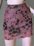 Tie-Dye Mesh Mini Skirt- Outfit