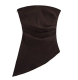 Women's Clothing INS Net Red Pop Fashion Party Folds Asymmetric Sexy Hot Girl