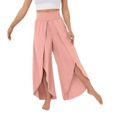 And Summer 2025 New Fashion Splendable Slim High Waist Open High Fork Trousers Loose Leisure