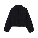 Women's Autumn New Street Fashion Pilot Long-Sleeved Short Jacket