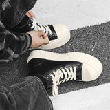 Zingj Board Shoes Men's Breathable Platform Increased Star Same Big Derby Shoes Casual Shoes