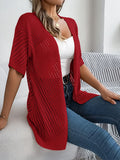 Shooting Summer New Summer Hollow Short-Sleeved Knitted Cardigan Holiday Sunscreen Shirt Women's