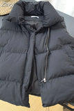 Fashion Casuals Lapel Version Loose Warm Thick Pocket Cotton Vestes Waistcoat Vest for Women Short Jacket Winter 2023