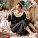 Nightgowns Women Long Sleeve Autumn Chic Popular Ulzzang Popular Vintage Female Nightwear Soft Loose Schoolgirls