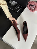 Pointed Sexy Leopard Temperament Fine Heel High Heels 2025 Autumn And Winter New Commuting Shallow Single