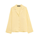 Women's Explosive Linen Long-Sleeved V-Neck Casual Shirt + Shorts