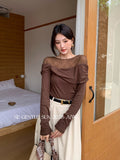 Xixi 2025 Autumn New White Label Showing Lanky Lace Knitted Woolen Women