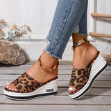 And Summer New Fish Mouth Slope And Slippers Women Wear Fashion Leisure Flip-Flops To Drag Large Size Women's