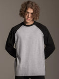 Long-Sleeved T-Shirt Women 2025 Spring And Autumn Bumping Tie-Up Bottom Shirt Loose Round-Neck Cotton