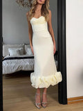 Women's Solid Color Swing With Dress Body Quality Dress Dress