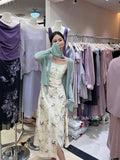 Xixi 13 Lines 2025 Spring And Summer New Temperament Printing Pure Desire High-Waisted Sling Dress Women