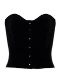 Black Button Down Corset Top- Outfit