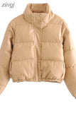 Parkas Women Coat Short Down Jackets For Women Female PU Leather Bomber Jacket Elegant Doudoune Femme Veste Manteau