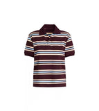 Retro Sexy Hottie Style Striped Short-Sleeved Polo Collar