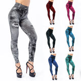 Imitation Denim Super Stretch Cropped