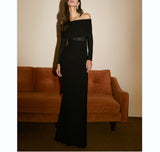 Women's New Shoulder Repair Dress Net Sleeve High-End Dress