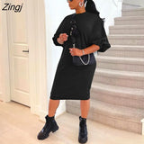 Bohemian O Neck Puff Sleeve Pleated Sundress Women Sexy Casual Solid Dress Party Fashion Vintage