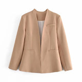New Multi-Color Solid-Color Slimming Simple Leisure Suit Jacket