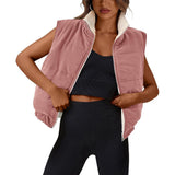 Ms. Autumn And Winter New Vest Lamb Zipless Double-Sided Warm Jacket