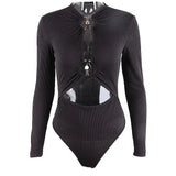 Zingj Women's New Hot Sexy Metal Slim Design Sense Bottom Joined Suit