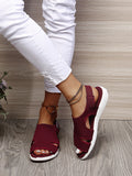 New Women's Shoes Flying Flat Floor Breathable Solid Beach Shoes Lightweight Large Women's