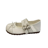 Zingj Vintage French Round Head Shallow Mouth Flat Single Shoes Women's 2024 New Summer Soft Sole Ballet Wind Mary Jane