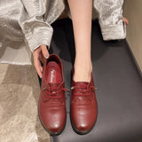 Women's Shoes Are Not Tied With Leather Shoes Women Low-Top Soft Soles To Work Middle-Age Mother Shoes Soft-Soled Shoes Comfortable