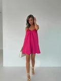 Women's Beach Dress Casually Bare Back Short Summer Sling Dress