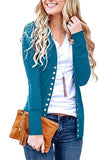 Solid Color V-neck Long Sleeve