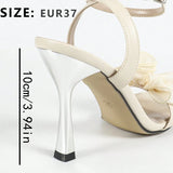 Supply Ms. Three-Dimensional Phantom Butterfly Mirror Snake Pattern Pink Ultra-High Heel High Heel