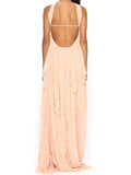 Women Y2K Long Tube Dress Sexy Strapless Off Shoulder Ruffle Tassel Dress Evening Party Halter Backless Vestidos 2025 211-0-Outfit