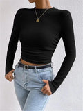 Spring And Summer Repair With Long-Sleeved Lattice Rounded Women's Folding