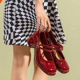 High-Heeled Mary Treasure Shoes 2025 Spring And Summer New Retro Thick Heel JK Single Shoes Fairy Fashion High