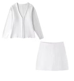 Women's INS Burst Women's Simple Loose Knitted Coat Mini-Skirt