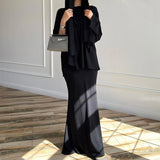 2025 New Middle East Wearing Women's Long-Sleeved Skirt Dress Fashion