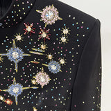 New Star Fashion Heavy Industry Diamond Embroidery Embroidery Hot Diamond Body Long-Sleeved