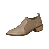 Heel Single-Shoe Women 2025 Spring And Autumn Commuting Tips With Retro Deep Mouth Pedaling Lazy Little Leather Shoes
