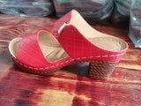 Dew A Word High-Heeling Slippers Women's New Coarse And Embossed Fashion Cool