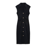 Women's 2025 Spring New Fashion Beaded Shirt Dress