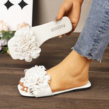 Flat Bottom Square Head Slippers Women New External Wearing Casual Light Beach Cool Slippers