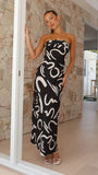 Zingj / Summer 2024 New Women's Fashion Print Strapless Back Sexy