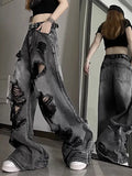 ripped boyfriend jeans with washed
