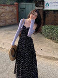 Xixi 13 Lines 2025 Spring New Temperament Printing Pure Desire High-Waisted Sling Dress Women