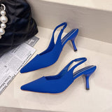 Summer New Pointed Thin Heel Single Shoes Behind The Empty Sandals High Heels Muller